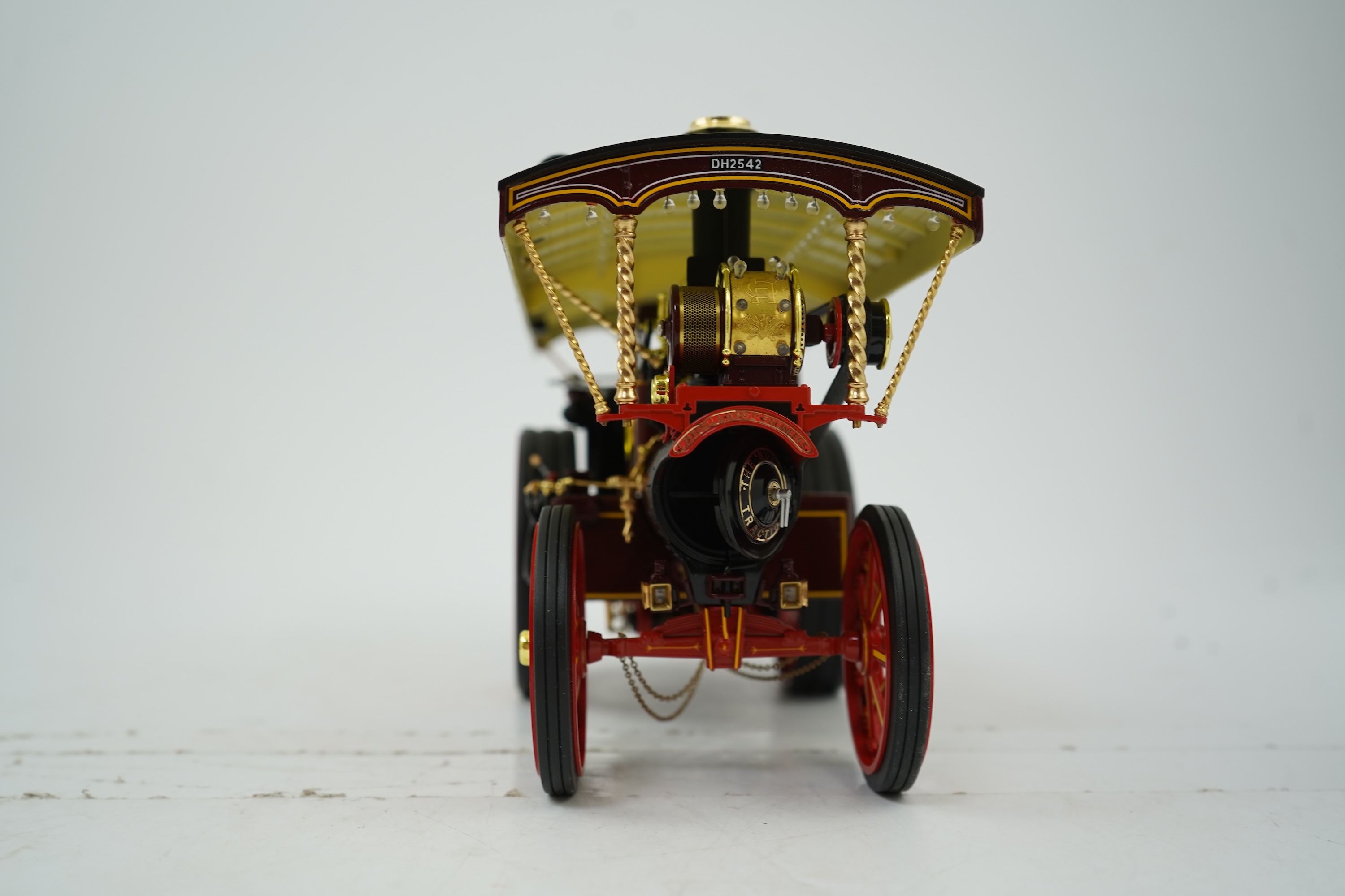 A Midsummer Models Ltd. 1:24 scale model of a Burrell Showman’s Engine, The White Rose of York, in ‘Alfred Payne - Amusement Caterers - Hull’ livery, missing the original card box, but with an oak and Perspex display cas